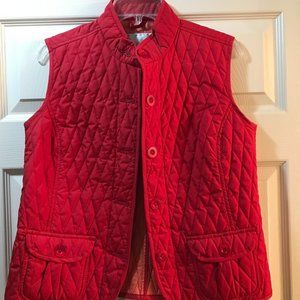 Van Heusen Red Quilted Vest, Size S (small)